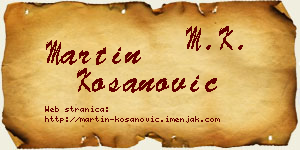 Martin Kosanović vizit kartica